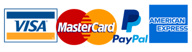 Visa, MasterCard, American Express, PayPal