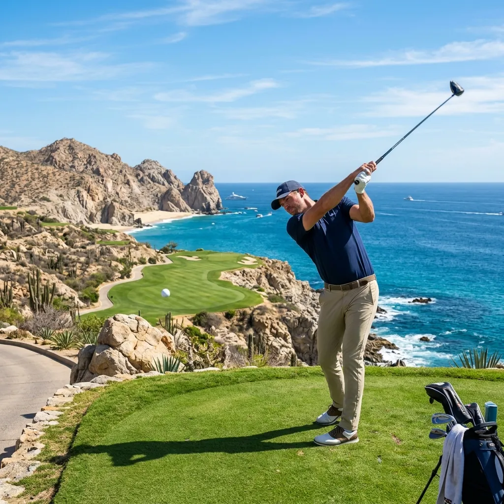 Golfer at Cabo del Sol (Cove Club y Desert Course)