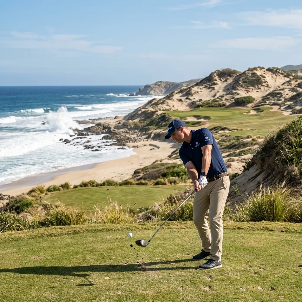 Golfer at Solmar Golf Links en Rancho San Lucas