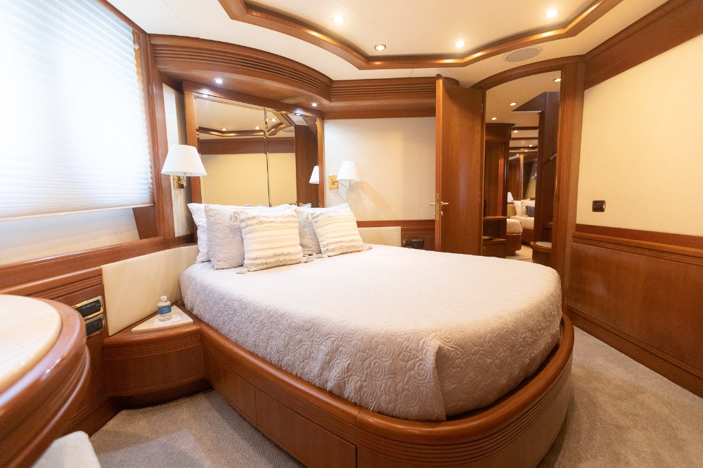 Luxury Stateroom Suite with Cherry Wood & King Bed