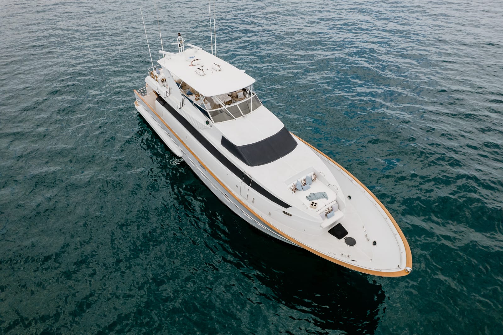 85ft Contessa Anchored in Crystal-Clear Baja Waters